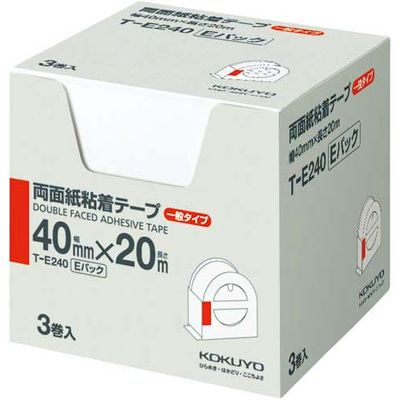 両面紙粘着テープ(お徳用　Eパック)3巻入　T-E240