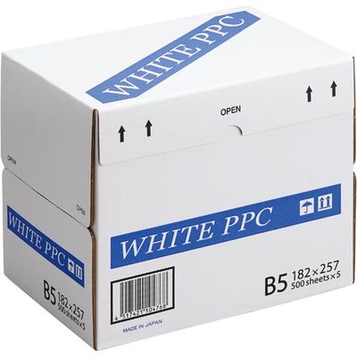 WHITE　PPC　B5　1箱(500枚×5冊)　WP-B5-K