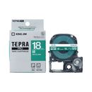 テプラ　PROテープ　ビビッド緑ラベル18mm白字　SD18G