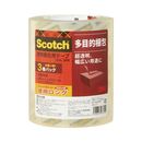 スコッチ　透明梱包用テープ　中・軽量物用　100M　3巻