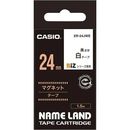 ネームランド　マグネット白色テープ24mm　黒文字　XR-24JWE