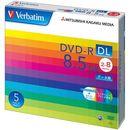 DVD-Rデータ用(2層)　8倍速　インクジェットプリンタ対応　5枚P　DHR85HP5V1
