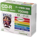 CD-R　データ用　スリムケース　10枚　HDCR80GP10SC