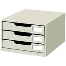 レターケーススチール引き出しタイプA4縦　片引3段　LC-3M