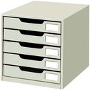 レターケーススチール引き出しタイプA4縦　片引5段　LC-5M