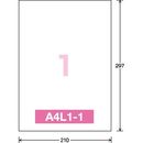 プリンタを選ばないはかどりラベル　A4　ノーカット　22枚　KPC-E101-20N