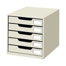 レターケーススチール引き出しタイプA4縦　両引5段　LC-15M