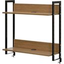 ワーキングデスク上置棚2段　幅800用ウォルナット