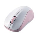 ワイヤレスマウス　Bluetooth　3ボタン　抗菌　軽量　IR　LED　Mサイズ　ピンク