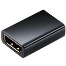 HDMI　アダプタ　延長　金メッキ　4K　60p　スリムタイプ　EU　RoHS指令準拠　ブラック