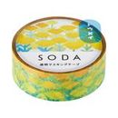 ソ-ダ　透明マスキングテープ　(ベニバナ)　15mm幅