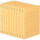 フラットファイルV樹脂とじ具　B5縦　黄　10冊　フ-V11Y×10