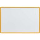 日学　樹脂枠ホワイトボード(オレンジ枠)無地　スチール　壁掛け　600×900mm　片面