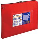 事務用連絡ケース　シャトルバッグ　B4赤　クケ-2904NR
